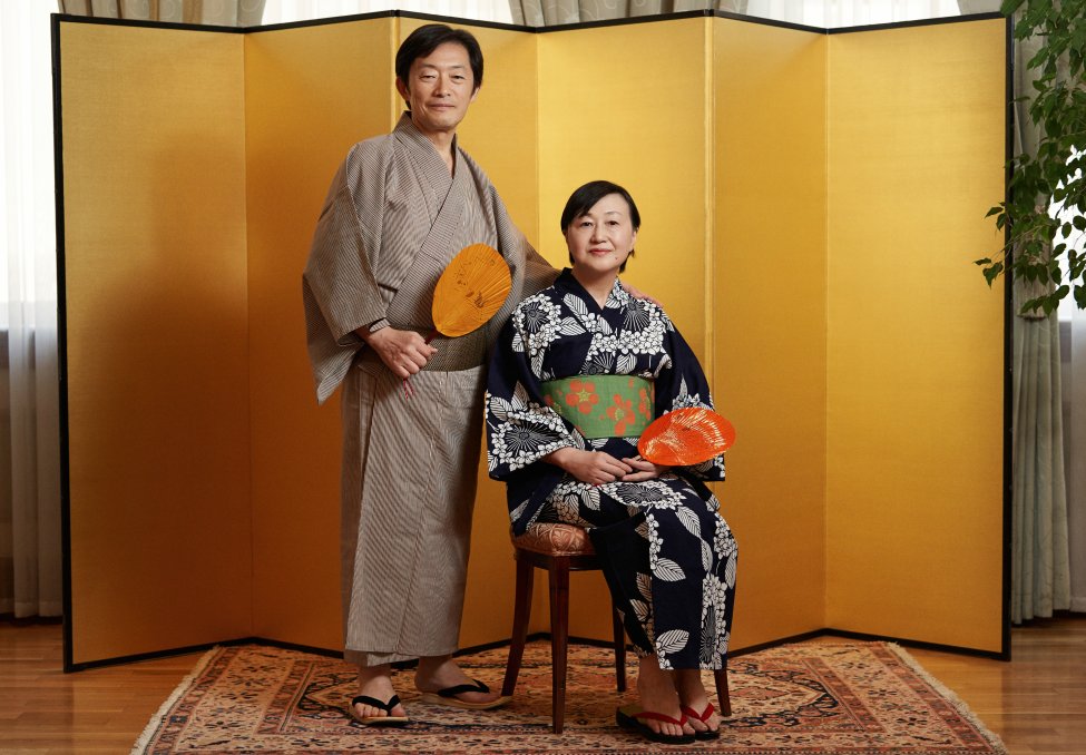 Mr. Teruyuki Katori with his spouse Noriko Katori